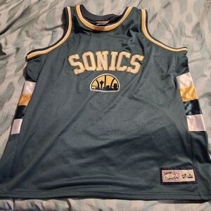 Seattle Sonics Majestic‎ Hardwood Classics Basketball Jersey Men’s Size XL